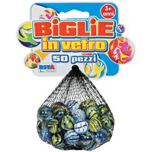 RETE BIGLIE VETRO 50 PZ ASSORTITE