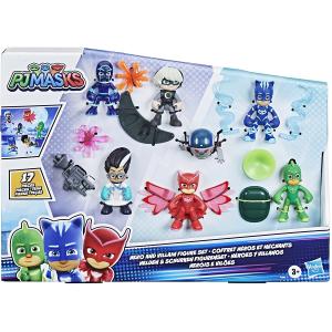 PJ MASKS - EROI E CATTIVI SET CON 7 PERSONAGGI E 10 ACCESSORI