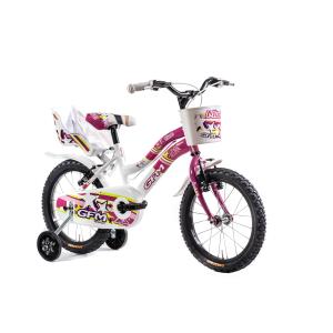 BICICLETTA 16 MTB 1 VELOCITÀ MOON - BIANCO/FUCSIA