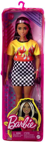 MATTEL-Barbie Fashionistas BAMBOLA nel Spalla Libera Abito A Quadri-BIONDA DOLL 