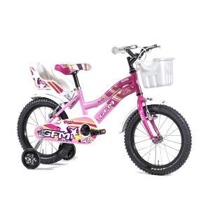 BICICLETTA 16" MTB 1 VELOCITÀ MOON - ROSA/BIANCO