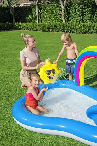 PLAY CENTER ARCOBALENO CM.257X145X91 CON SCIVOLO E SOLE SPRUZZO