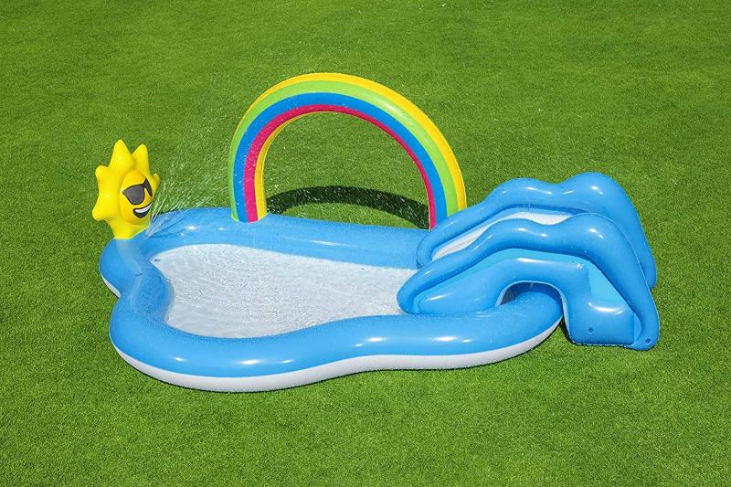 PLAY CENTER ARCOBALENO CM.257X145X91 CON SCIVOLO E SOLE SPRUZZO