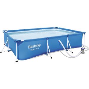 PISCINA STEEL PRO FRAME RETTANGOLARE CM.300X201X66 CAP.3300LT, FILTRO 58381,CARTUCCIA 58093