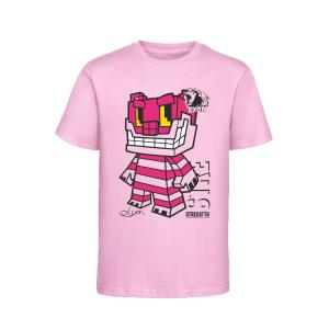 T-SHIRT MANICHE CORTE LYON GAMER STREGATTO ROSA MIS. S