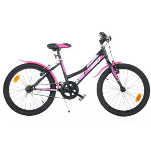 BICICLETTA 20" MTB  GIRL NERA FUCSIA SENZA MARCIA