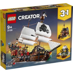LEGO CREATOR - 3 IN 1 GALEONE DEI PIRATI, TAVERNA E ISOLA DEL TESCHIO