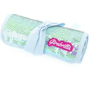 GIRABRILLA PUFFER PENCIL CASE-ROLL ASTUCCIO TURCHESE VERDE ACQUA
