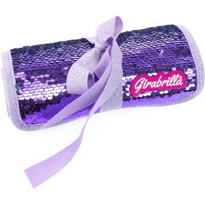 GIRABRILLA PUFFER PENCIL CASE-ROLL ASTUCCIO VIOLA SCURO