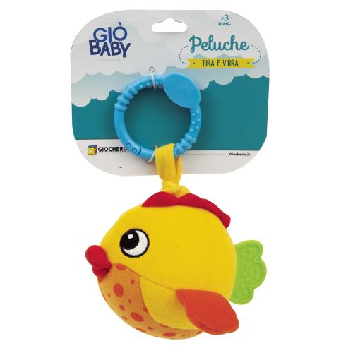 GIO' BABY - PELUCHE TIRA E VIBRA PESCE GIALLO