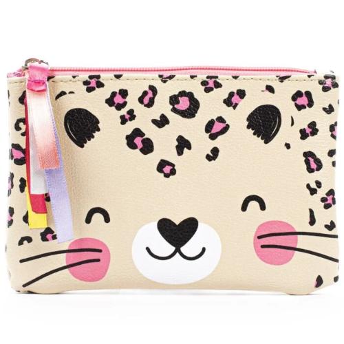 PORTAMONETE 12X18 WILD TRI-COASTAL KIDS LEOPARDO